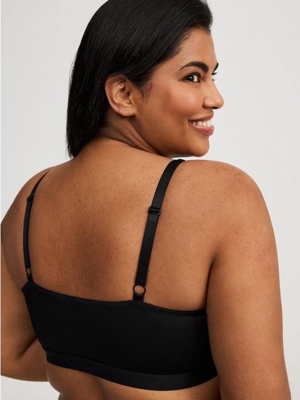 torrid Black Lightly Lined Smooth Lace V-Neck Bralette Plus Size 3 Adjustable - Picture 9 of 9
